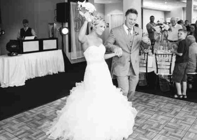 Contemporary Wedding Venues | black and white Image of Bridal Couple