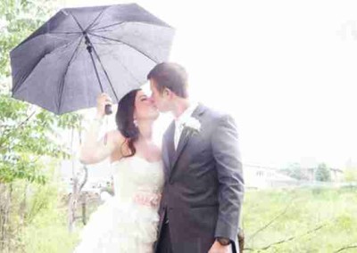 Contemporary Wedding Venues | Wedding Couple Under Umbrella