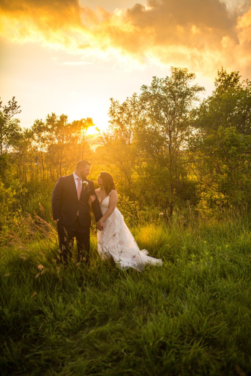 Sunset wedding photos